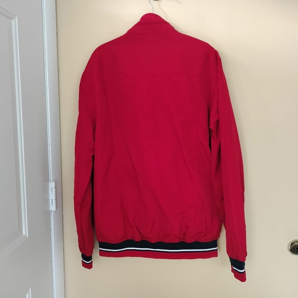 Indigo Star mens red Lightweight zip front jacket L Casual Weekend Sporty - Picture 9 of 11